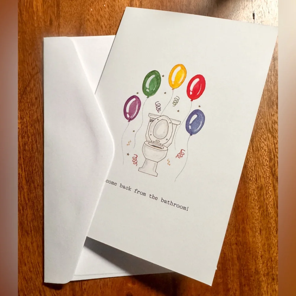 3/$10 Greeting Card from Cards Against Humanity - Bathroom